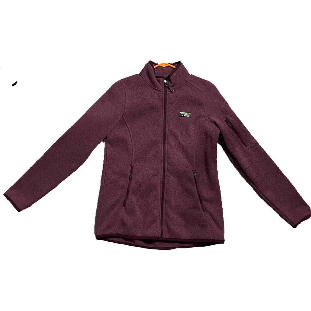 L.L.Bean Purple Fleece Sweater Jacket
